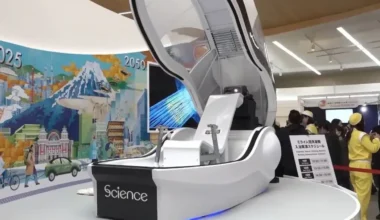 Imagem máquina de lavar humanos Mirai, feita no Japão