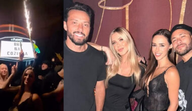 De férias, Neymar organiza surpresa para Bruna Biancardi em balada