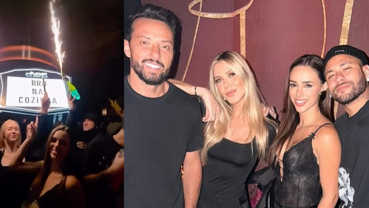 De férias, Neymar organiza surpresa para Bruna Biancardi em balada