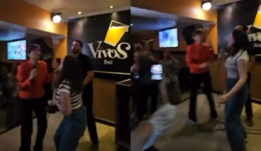 Renata Lo Prete aparece cantando em karaokê durante festa da Globo