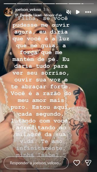 Stories de Joelson Veloso - Foto: Reprodução / Instagram