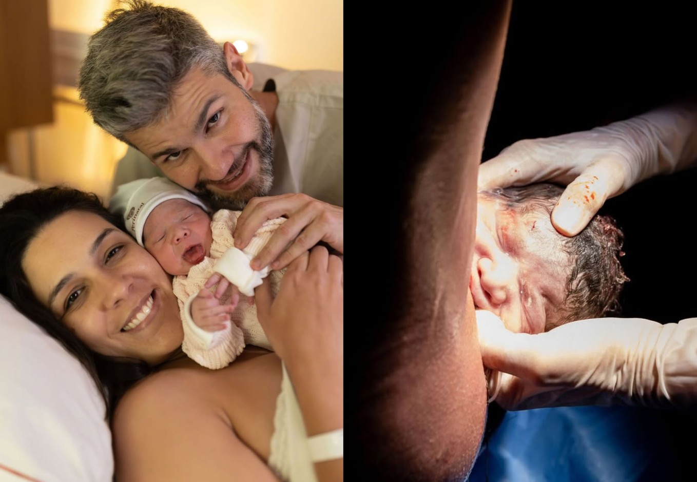 Narradora Renata Silveira mostra novas fotos do parto da segunda filha: 'Foi lindo demais'; fotos