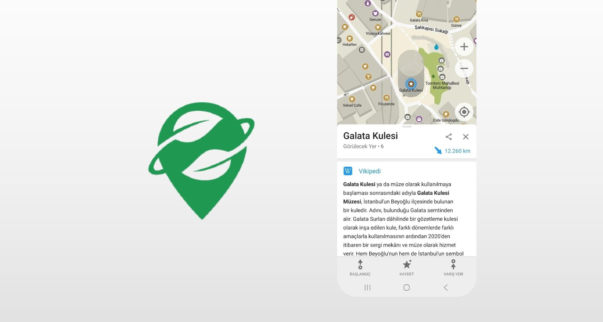 organic maps logo com nova funcionalidade de ligação na wikipédia