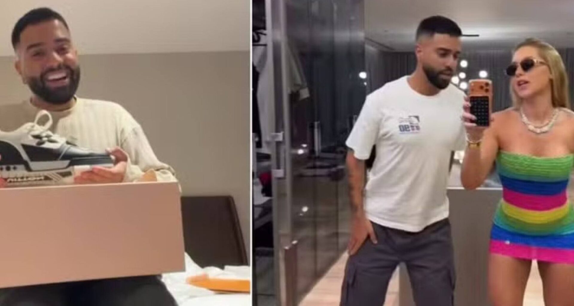 Vini Jr. dá tênis de luxo de R$ 10 mil para amigo de Virginia -  (crédito: Observatorio dos Famosos)