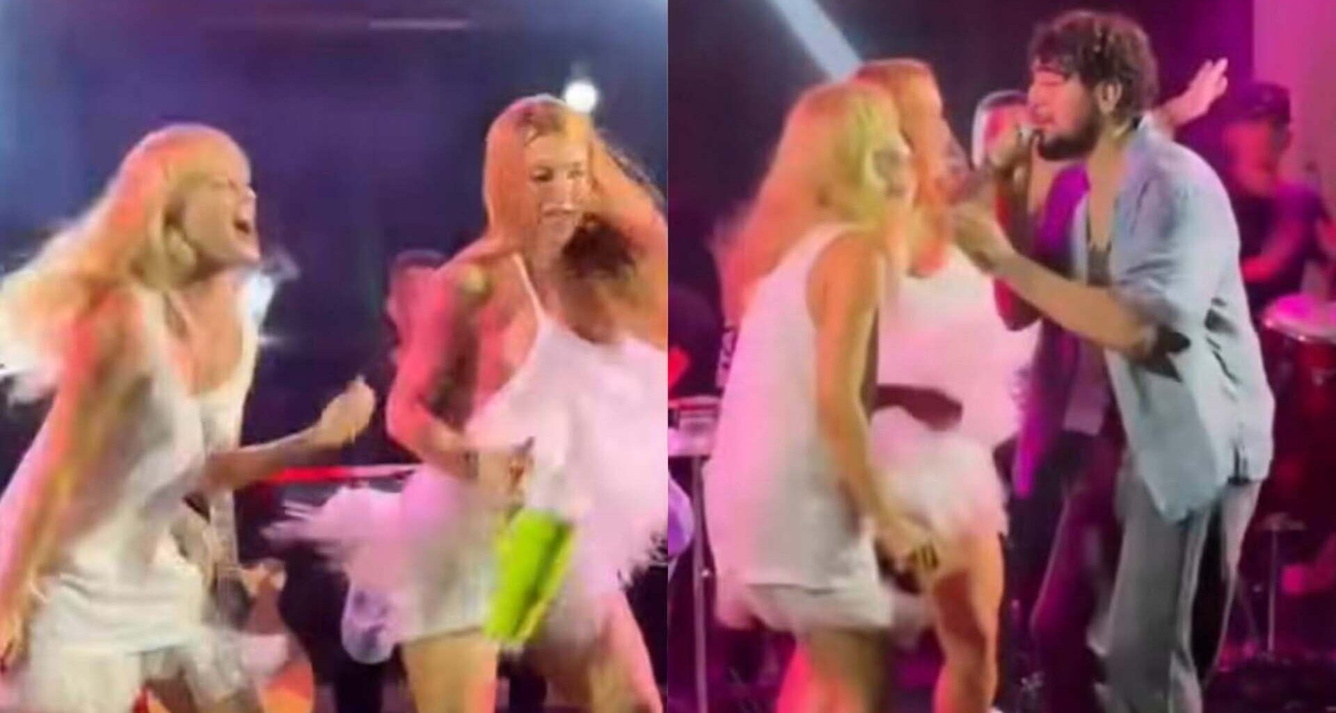 Virginia dançando com Angélica em Trancoso - Foto: @virginia