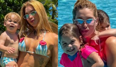 Virginia Fonseca com os filhos