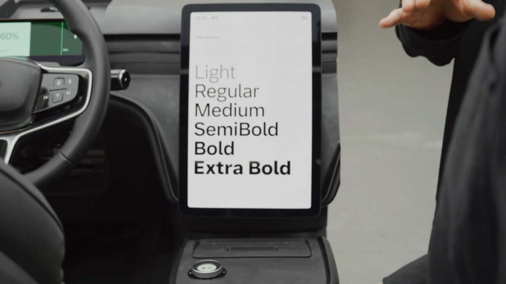 Volvo Centum segurança tipografia