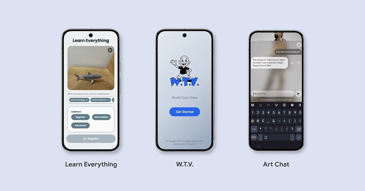 Conversas com obras icónicas e mais formas de aprender com IA chegam à app do Google Arts & Culture - Apps