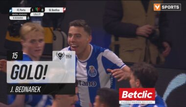GOLO! FC Porto, J. Bednarek aos 15', FC Porto 1-0 Benfica - SAPO