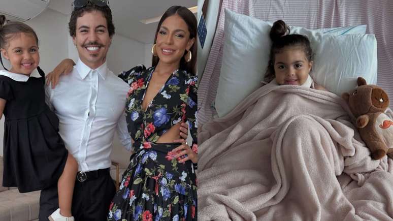 Tays Reis e Biel com a filha, Pietra