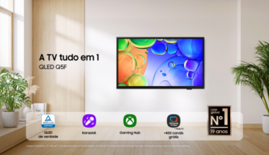 Nova Smart TV QLED Q5F da Samsung une inovação e praticidade com o conceito Tudo em 1 – Samsung Newsroom Brasil