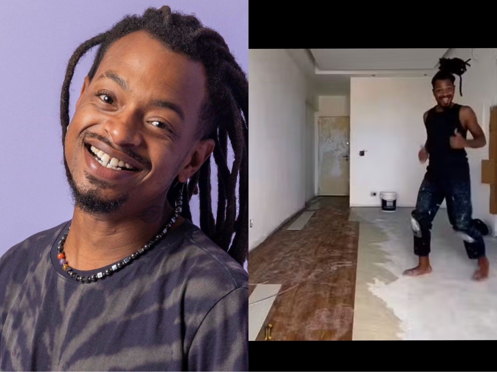 Ex-"BBB 24", Lucas Luigi voltou a instalar pisos e atuar como vendedor e dançarino, trabalhos que tinha antes de entrar no reality — Foto: Reprodução/Instagram