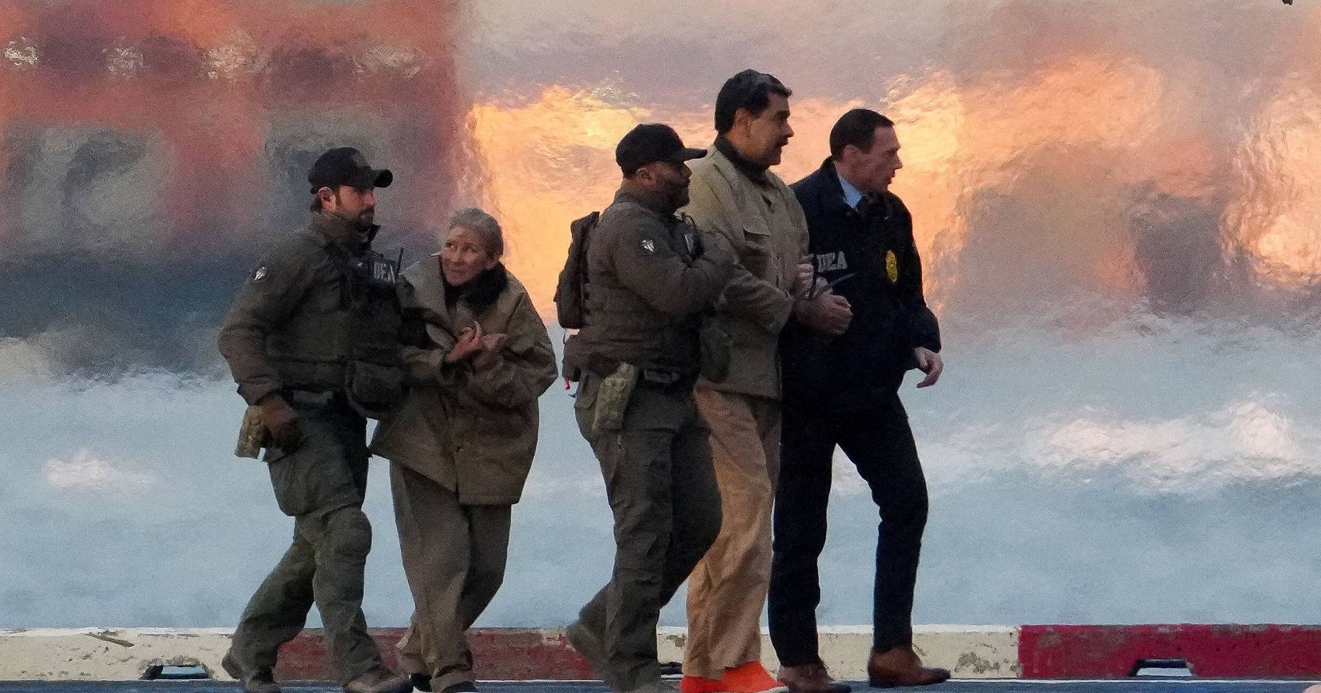 Maduro e a mulher terão ficado feridos durante a captura