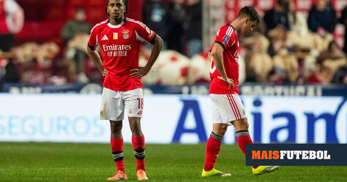 FOTO: adeptos do Benfica exibem tarja na Luz após eliminação na Taça da Liga