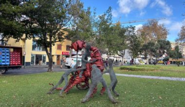Escultura muda temporariamente de lugar devido a obras no teleférico