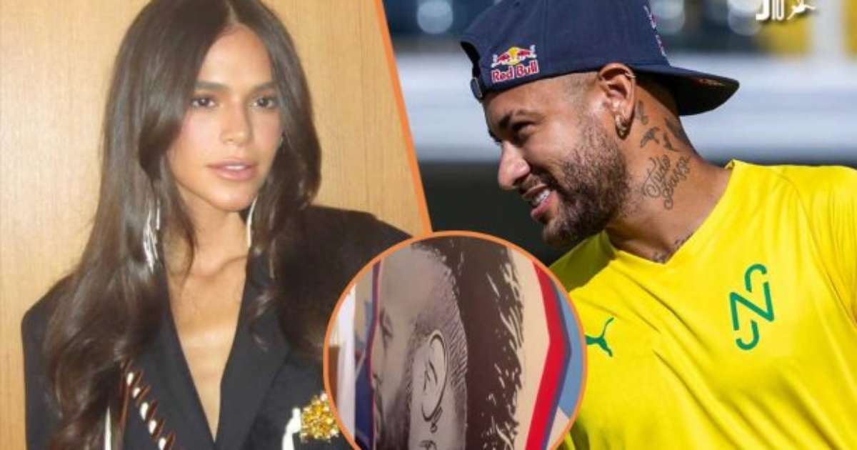 Família do cantor Leonardo esconde totem de Neymar em visita de Bruna Marquezine
