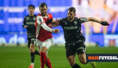 João Mendes e Nelson Oliveira falham receção ao FC Porto