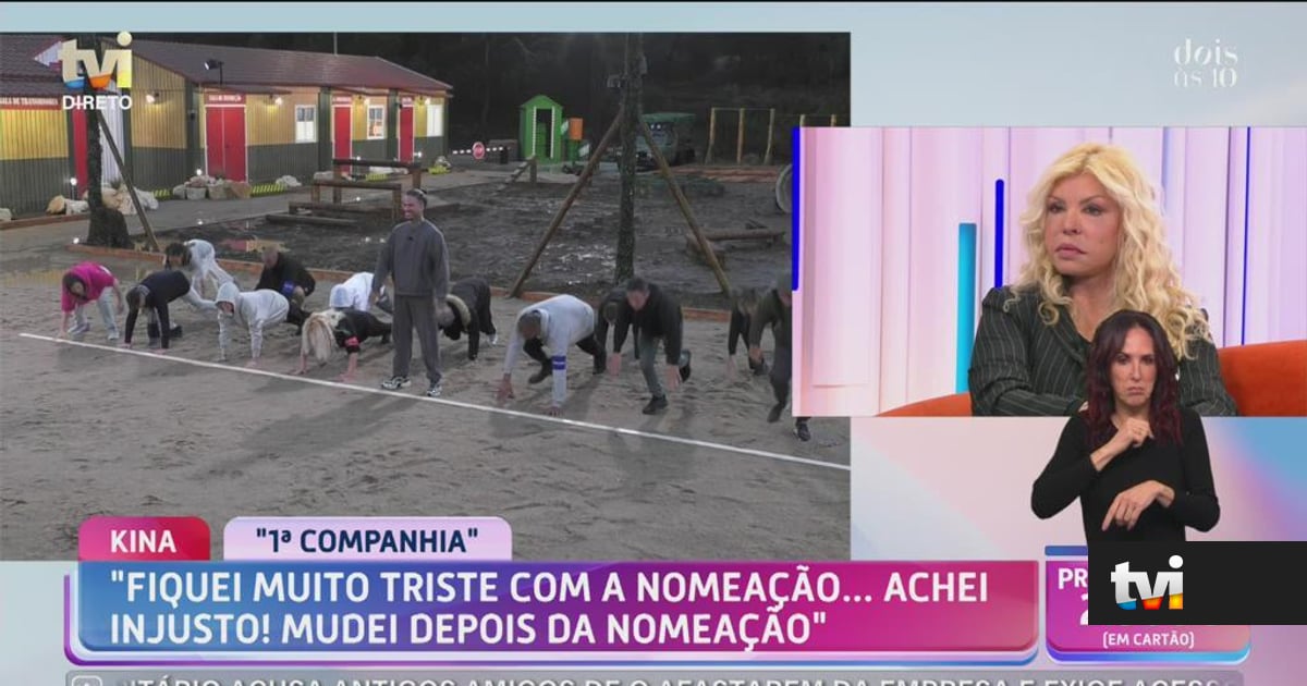 Kina sobre a sua relação com os recrutas na “1.ª Companhia”: “Eu era muito forte, tinha que ser abatida” - Dois às 10