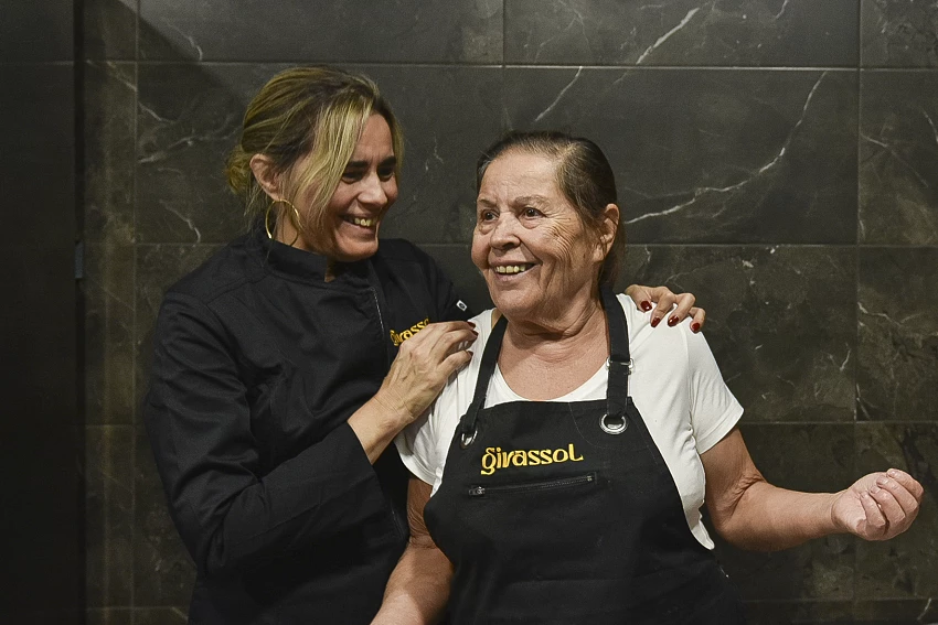 Sandra Barata com a mãe, Dona Arminda