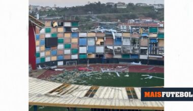 VÍDEO: Estádio da U. Leiria destruído após passagem da depressão Kristin