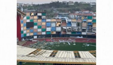 VÍDEO: Estádio da U. Leiria destruído após passagem da depressão Kristin