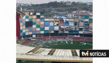 VÍDEO: Estádio da U. Leiria destruído após passagem da depressão Kristin