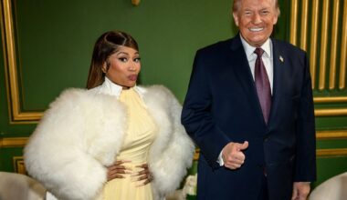 “Sou a fã nº 1 do presidente. Não vamos deixar que lhe façam bullying”: Nicki Minaj declara apoio a Donald Trump