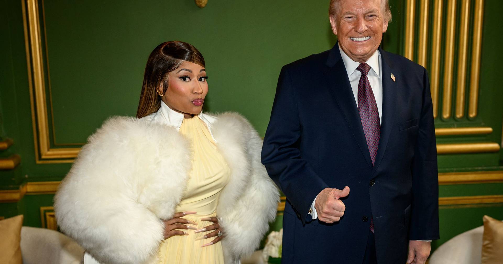 “Sou a fã nº 1 do presidente. Não vamos deixar que lhe façam bullying”: Nicki Minaj declara apoio a Donald Trump
