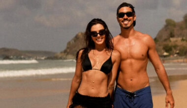 De biquíni, Giovanna Lancellotti posa ao lado do marido e exibe as curvas | Celebridades