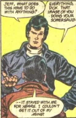 "Jeff" Drake sendo citado em HQ da DC