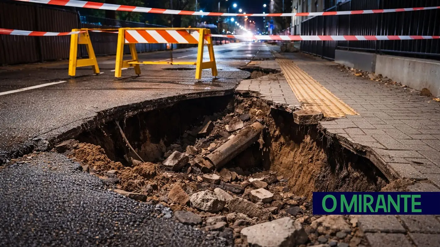 fuga de gas obras no pavimento abatimento