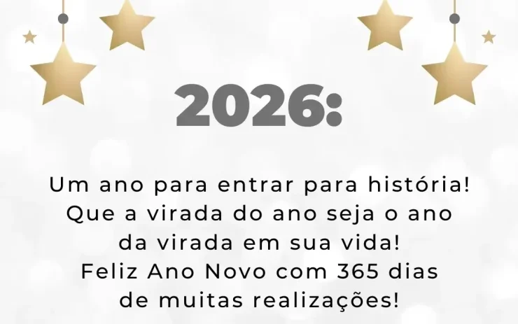 Feliz Ano-Novo 2026. Mensagens inspiradoras para enviar
