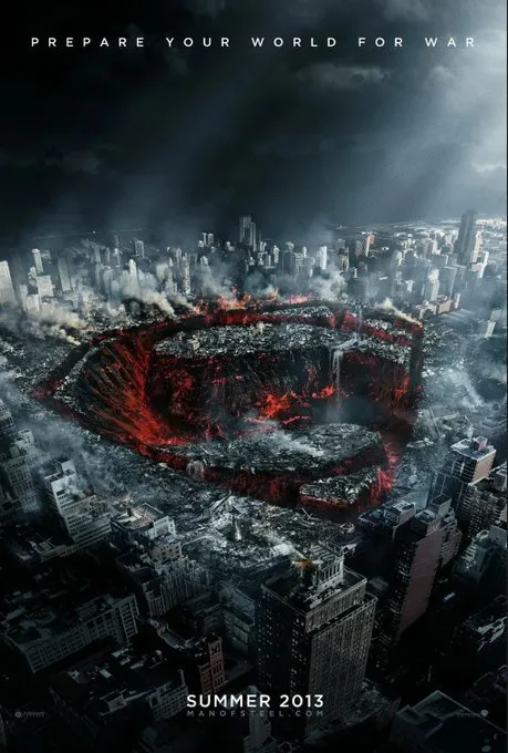 Pôster descartado de O Homem de Aço