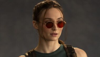 Sophie Turner surge como Lara Croft em primeira imagem da série de Tomb Raider