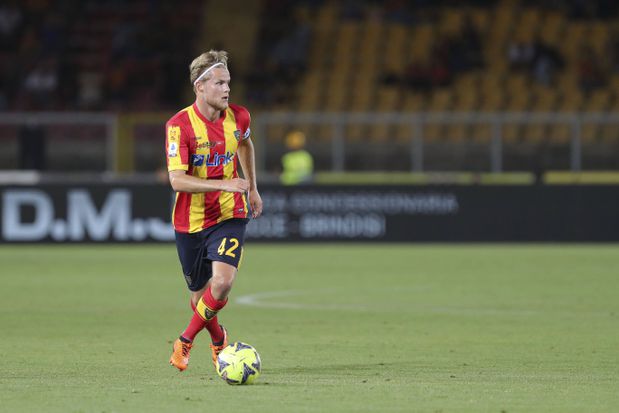 Hjulmand com a camisola do Lecce