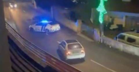 Vídeo de um carro em fuga indigna redes sociais