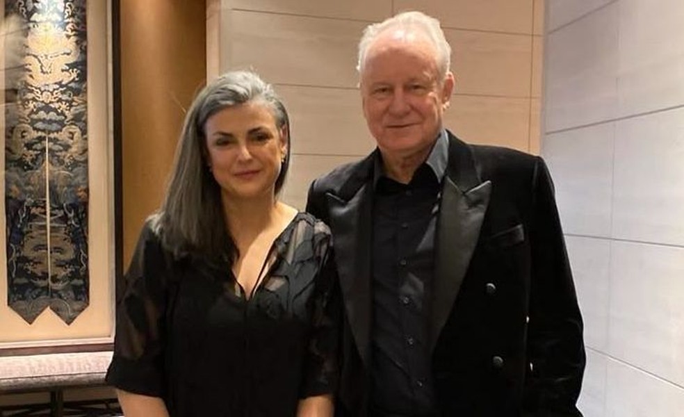 Megan Everett Skarsgård e Stellan Skarsgård — Foto: Reprodução/Instagram