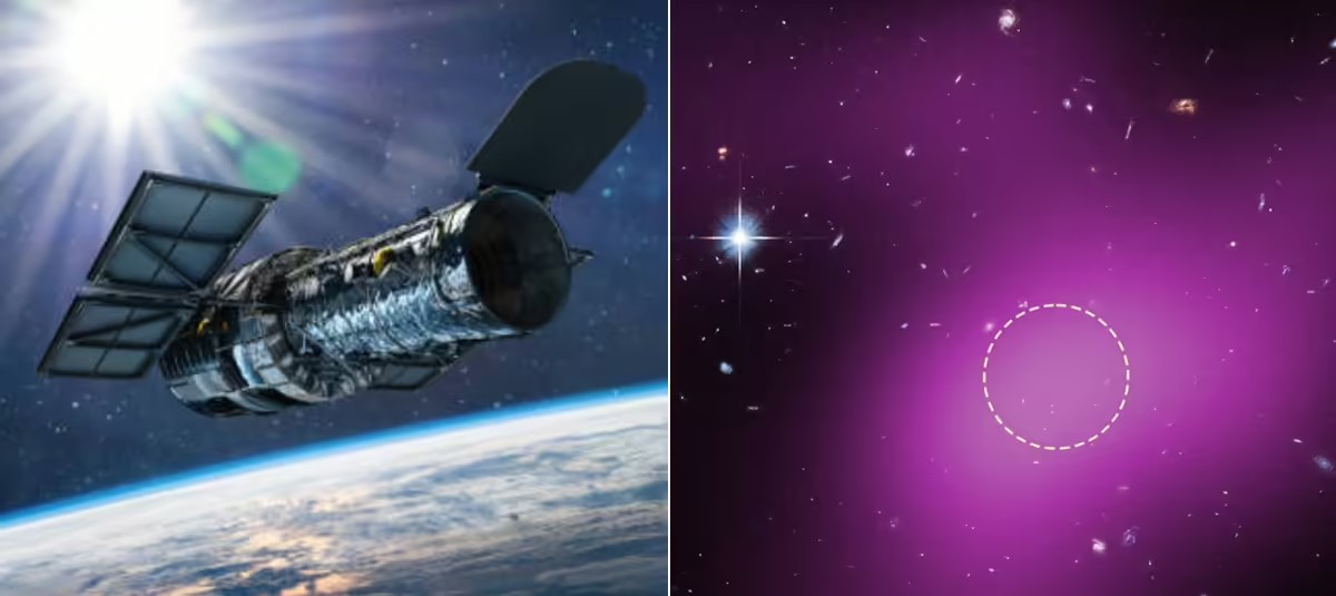 Telescópio Hubble detecta 'galáxia fracassada' e revela nuvem sem estrelas dominada por matéria escura