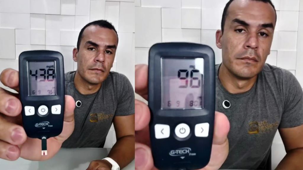 VIRALIZOU - Nutricionista mostra diferença da glicose no sangue antes e depois de lavar as mãos.