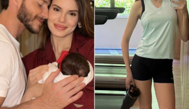 Camila Queiroz volta aos treinos após nascimento da filha Clara: ‘Mamãe voltou’