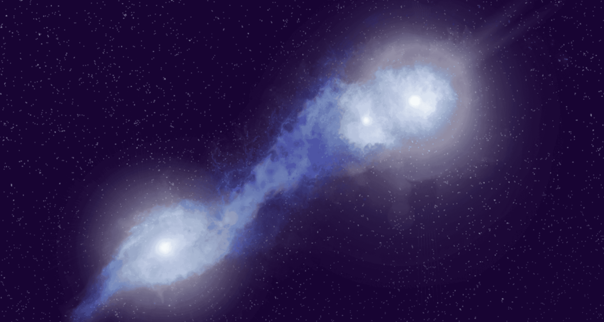 Descoberta revela fusão inédita com três buracos negros ativos