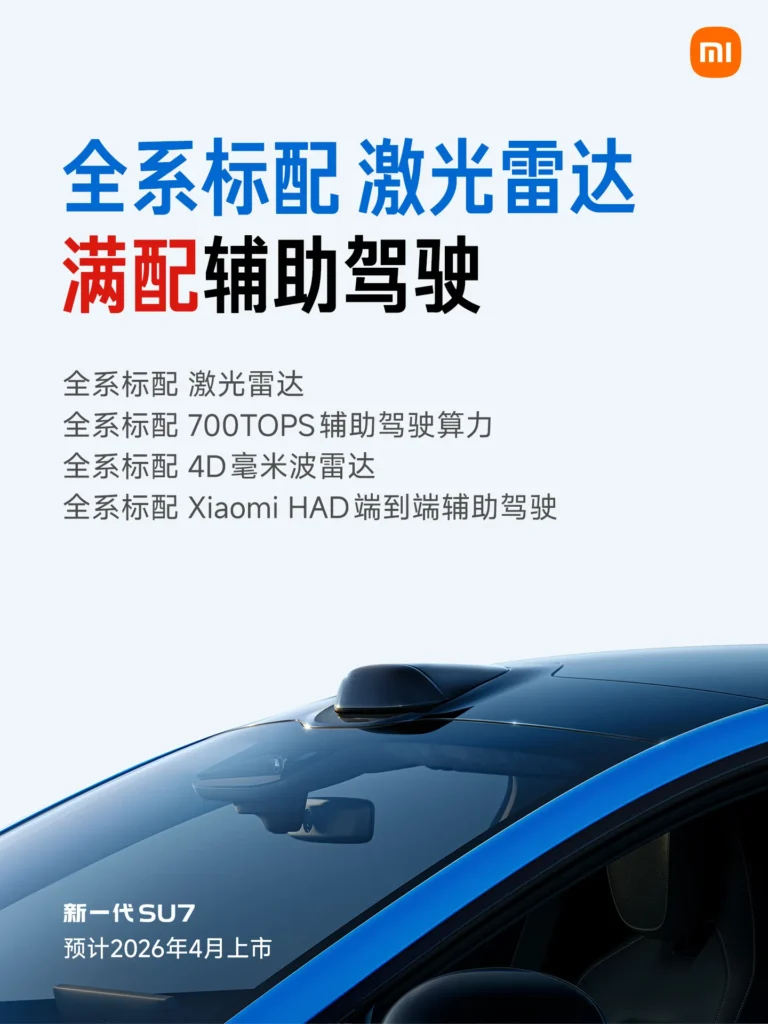 Xiaomi carro elétrico SU7