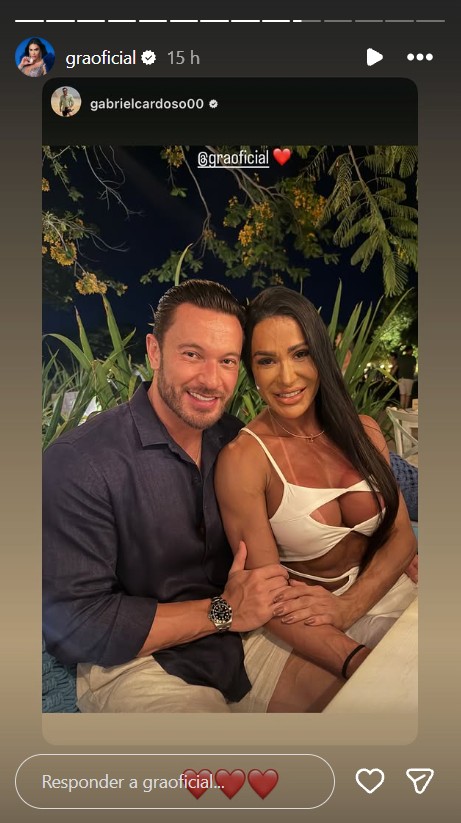 Gracyanne Barbosa e Gabriel Cardoso - Foto: Reprodução / Instagram @graoficial