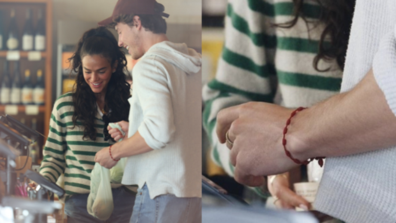 Bruna Marquezine e Shawn Mendes em supermercado em Los Angeles (EUA)