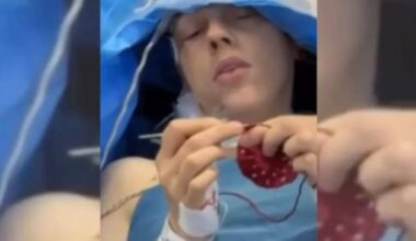 Paciente faz crochê durante cirurgia  no cérebro no Paraná