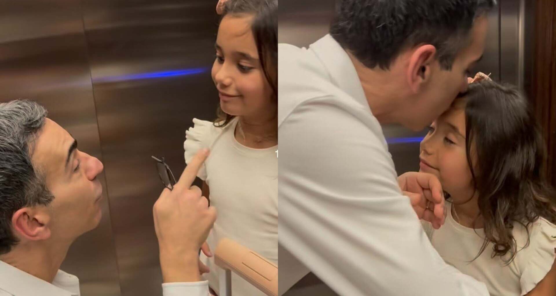 César Tralli despedida da filha