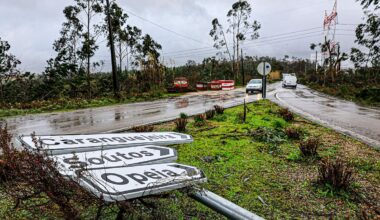 Na zona de Leiria há mais de 200 mil clientes sem energia. Proteção Civil pede geradores para a região Oeste - Diário de Notícias