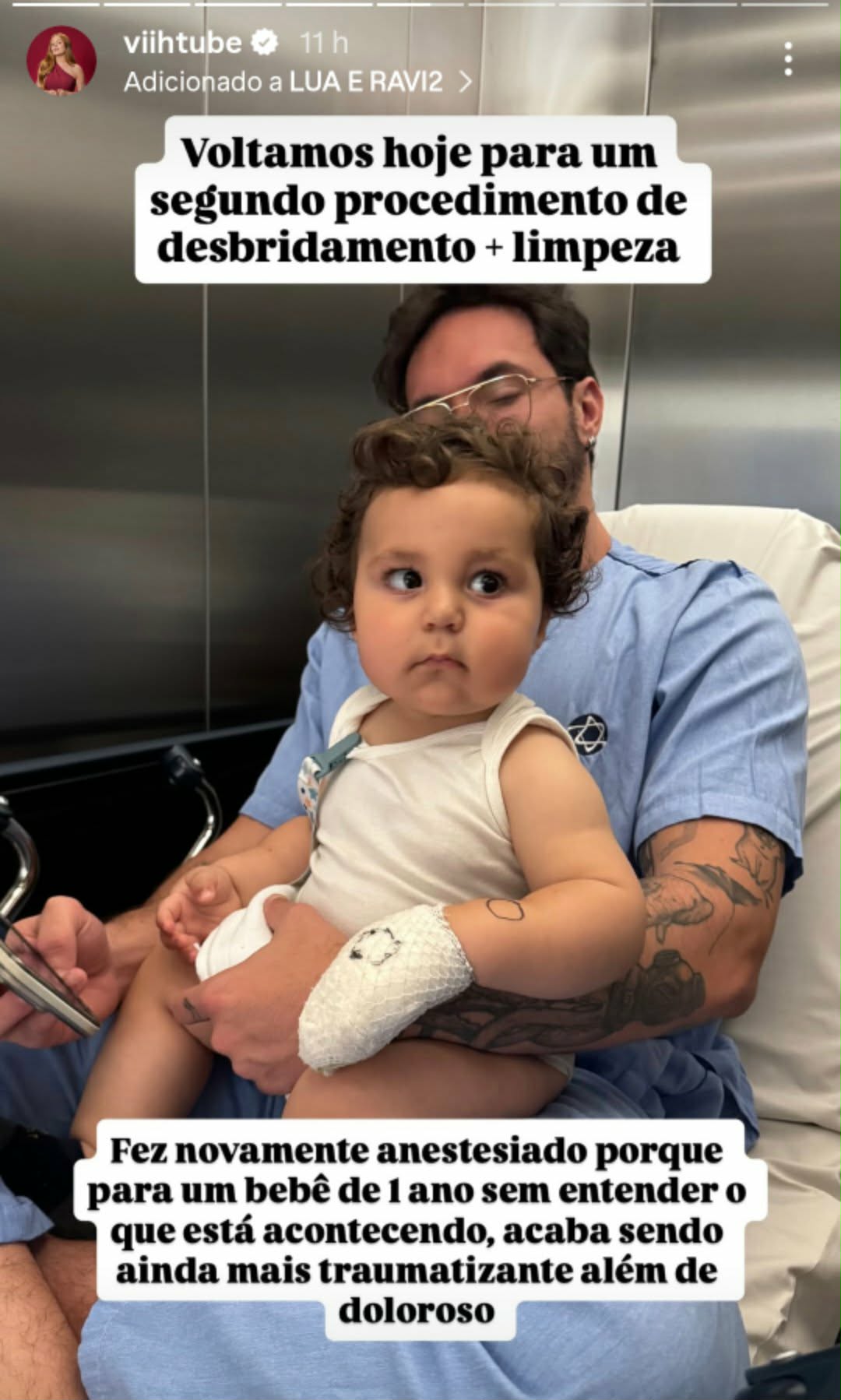 Filho de Viih Tube passa por novo procedimento no hospital