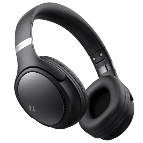 Fone de Ouvido Sem Fio Havit H630bt Bluetooth, Até 55 Horas de Duração da Bateria Preto