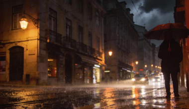 Cidade sob mau tempo. Crédito: Freepik AI